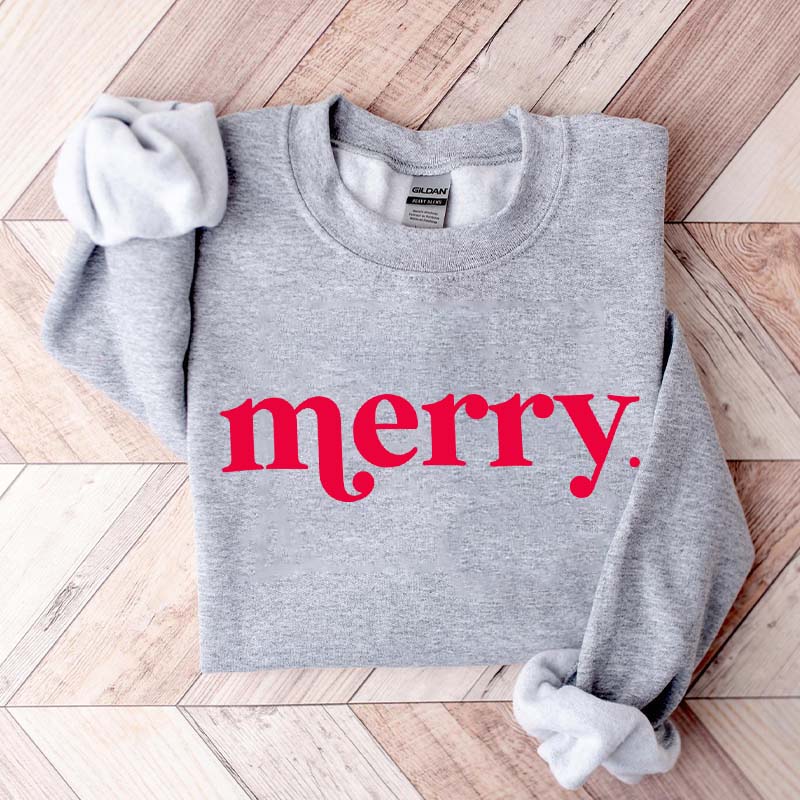 Minimalist Merry Christmas Sweatshirt