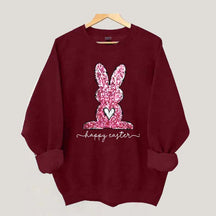 Pink Happy Easter Sweatshirt