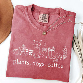 Plant and Dog Lover Summer T-Shirt