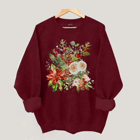 Vintage Christmas Floral Sweatshirt