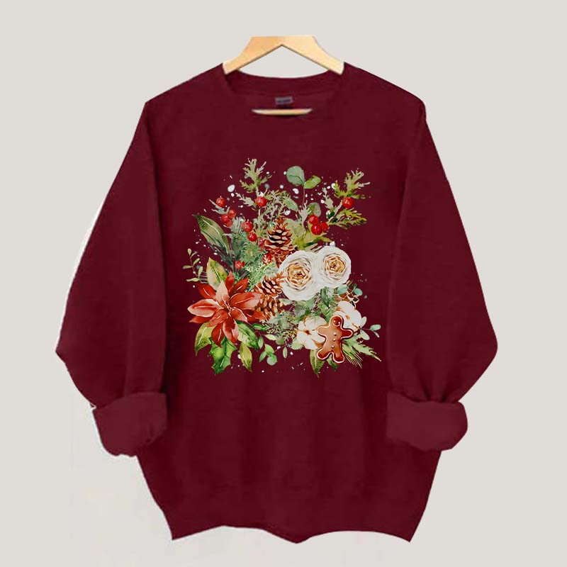 Vintage Christmas Floral Sweatshirt