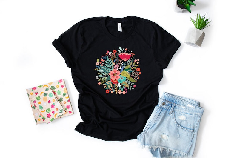 Floral Graphic Print T-shirt