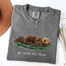 Go With The Flow Cute Otter T-Shirt