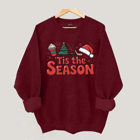 Christmas Tis The Season Hockey Sweatshirt