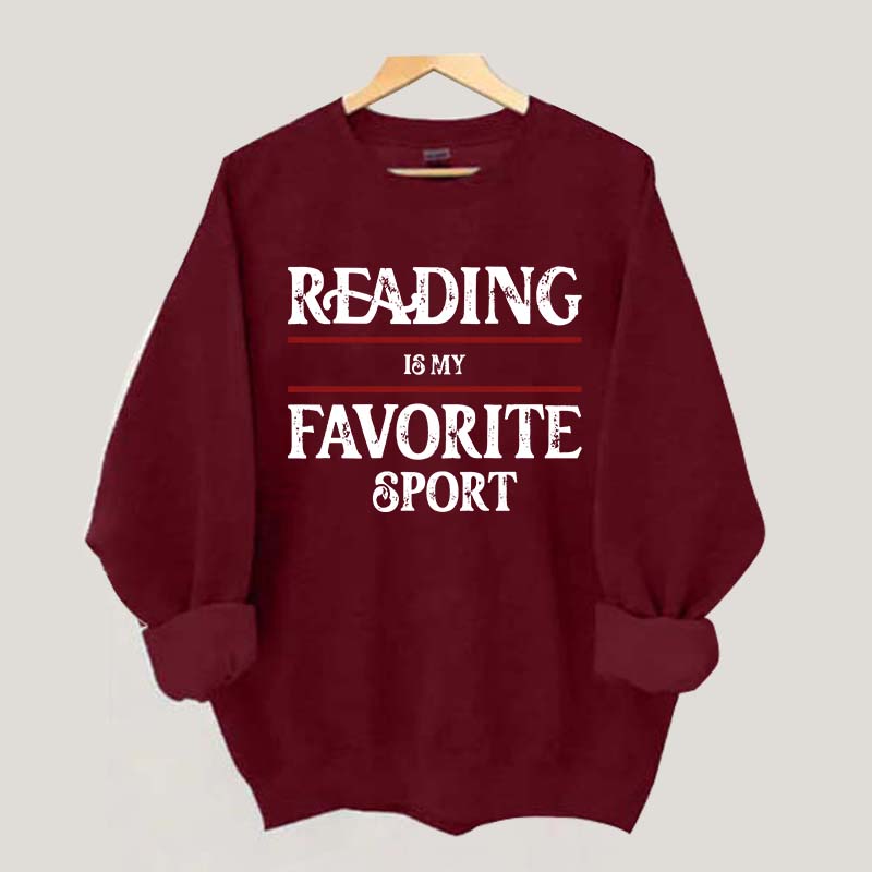 Retro Reading Is My Favorite Sport Sweatshirt