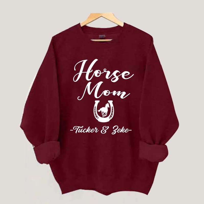 Personalized Horse Mom Equestrian Sweatshirt