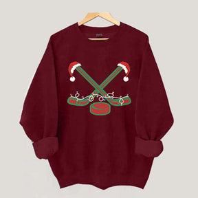 Christmas Ice Hockey Xmas Sport Sweatshirt