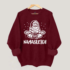 Namasleigh Funny Santa Christmas Sweatshirt