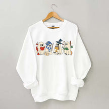 Halloween Ghosts Reading Book Sweatshirt