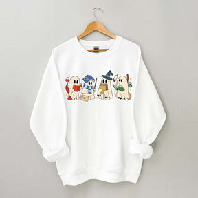 Halloween Ghosts Reading Book Sweatshirt