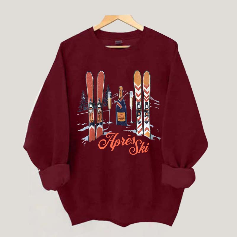 Apres Ski Champagne New Years Eve Sweatshirt