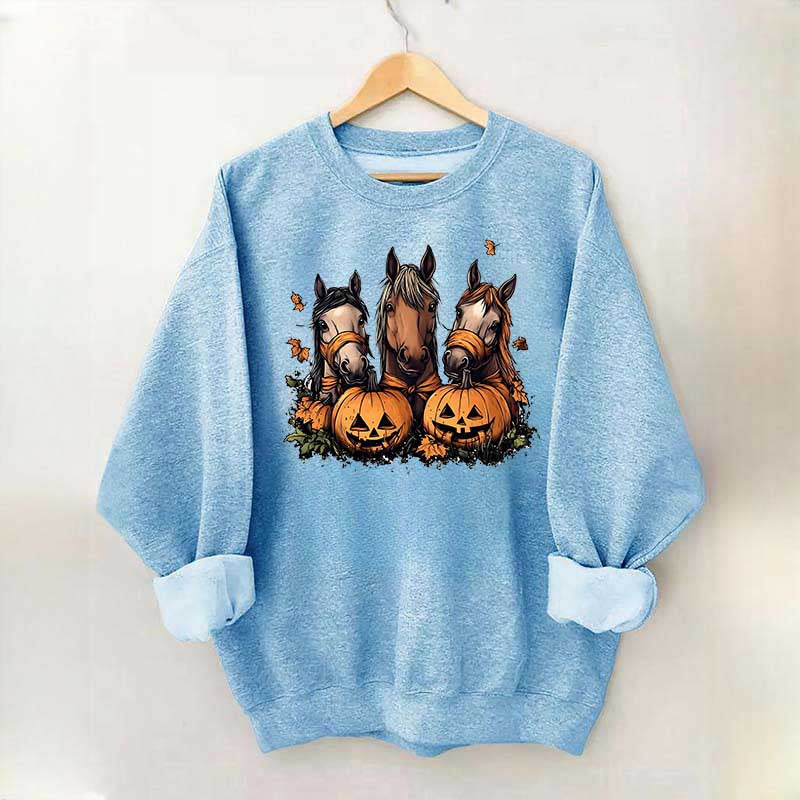 Halloween Horse Pumpkin Sweatshirt