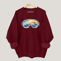 Ski Goggles Watercolor Sweatshirt