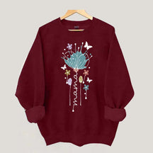 Mama Flower Butterfly Sweatshirt