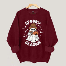 Halloween Ghost Spooky Season Coffee Sweatshirt