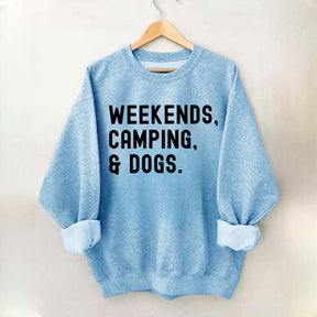 Weekends Camping & Dogs Sweatshirt