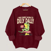 Born to Dilly Dally Vintage Frog Sweatshirt