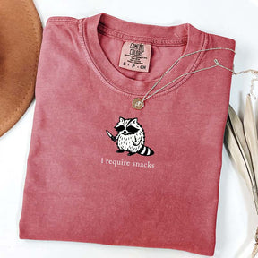 I Require Snacks Raccoon T-Shirt