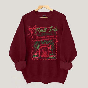 North Pole Readers Club Coquette Christmas Book Sweatshirt