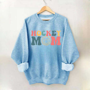 Hockey Mom Smiley Face Sweatshirt