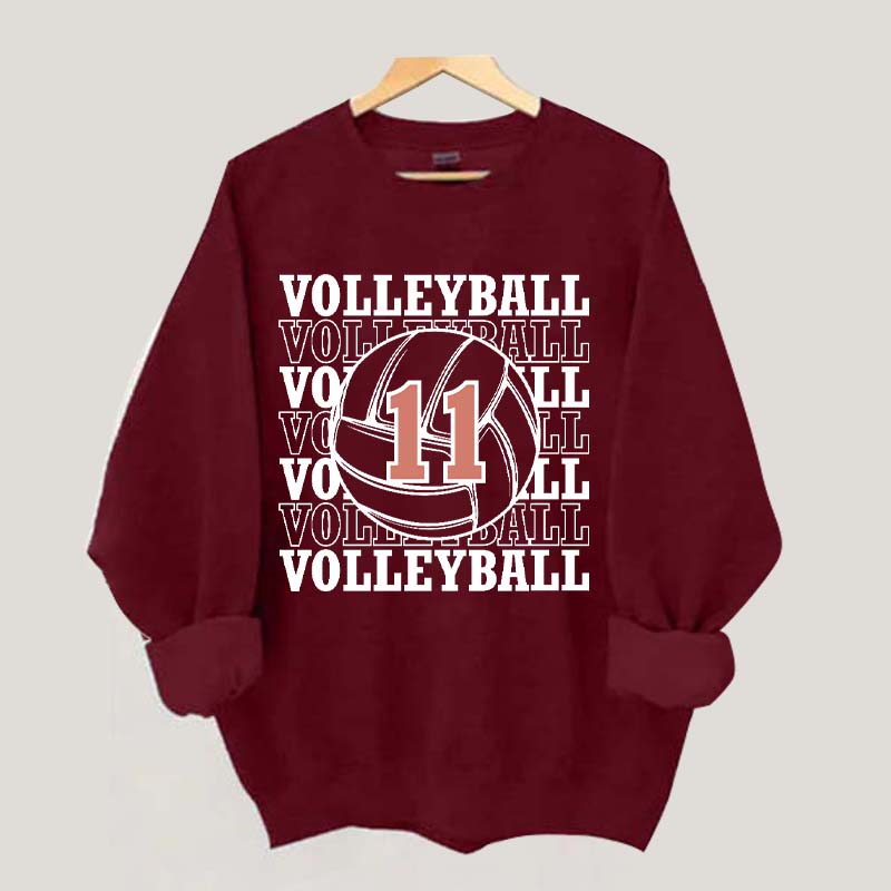 Custom Volleyball Number Team Sweatshirt