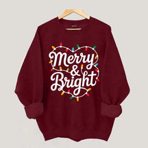 Merry & Bright Holiday Christmas Sweatshirt