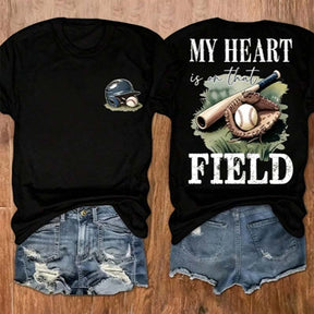 Baseball Mom My Heart Is On That Field T-Shirt