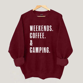 Weekends Coffee & Camping Sweatshirt