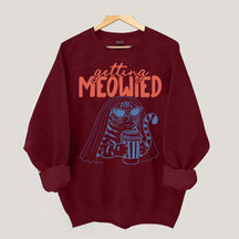 Getting Meowied Funny Cat Bride Sweatshirt
