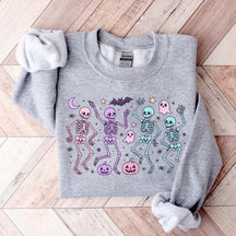 Dancing Skeletons Halloween Retro Sweatshirt