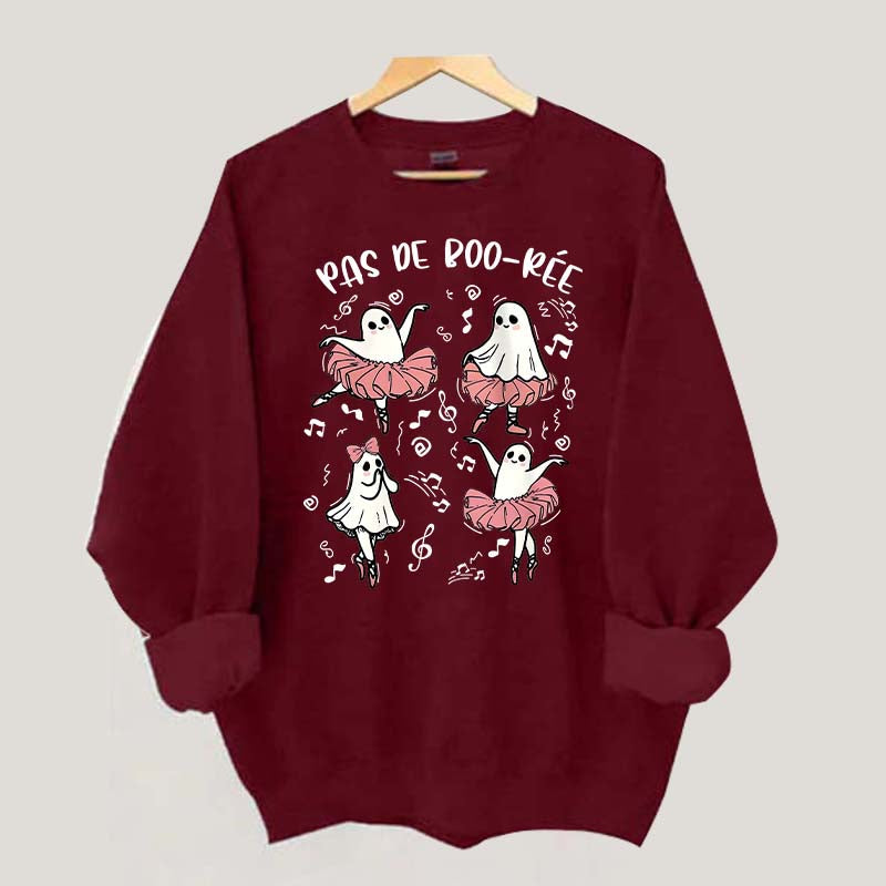 Pas De Boo-rée Halloween Ghost Sweatshirt