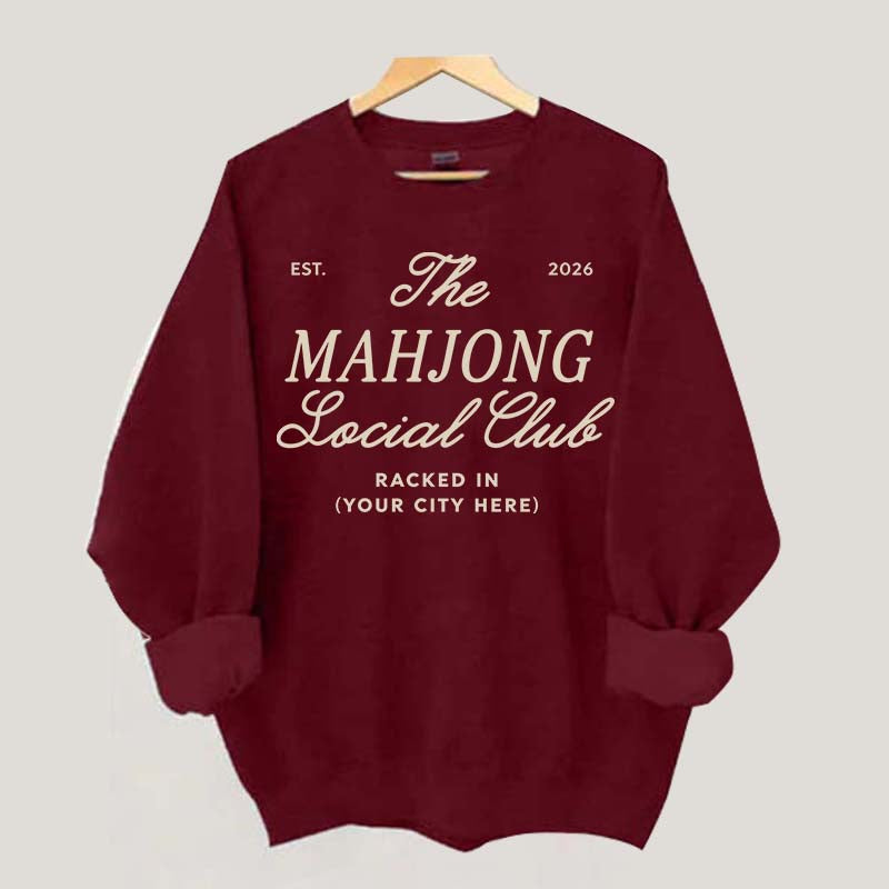Personalized Mahjong Social Club Sweatshirt