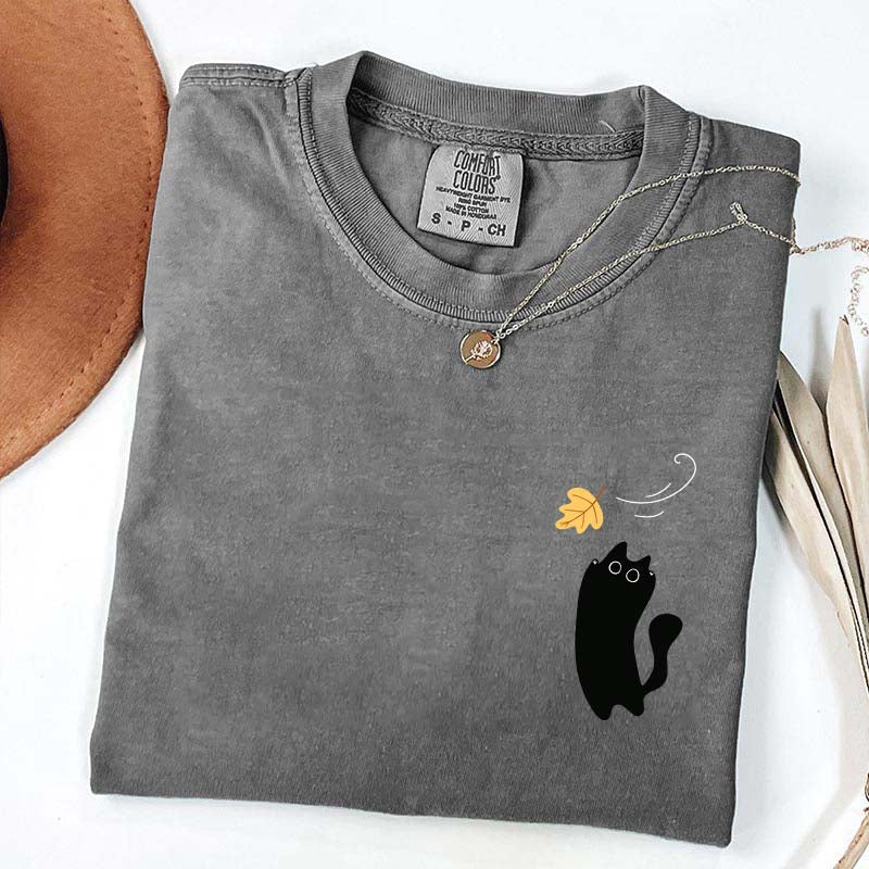 Black Cats Fall Cozy Cute T-Shirt