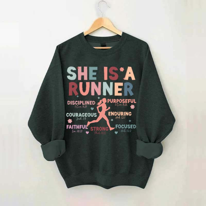 Half Marathon Running Religous Sweatshirt