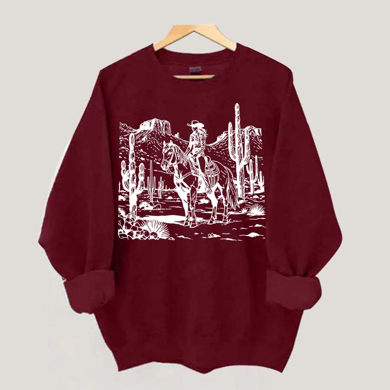 Retro Cowgirl Graphic Sweatshirt