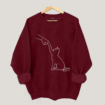 Cute Cat Fist Bump Lover Sweatshirt