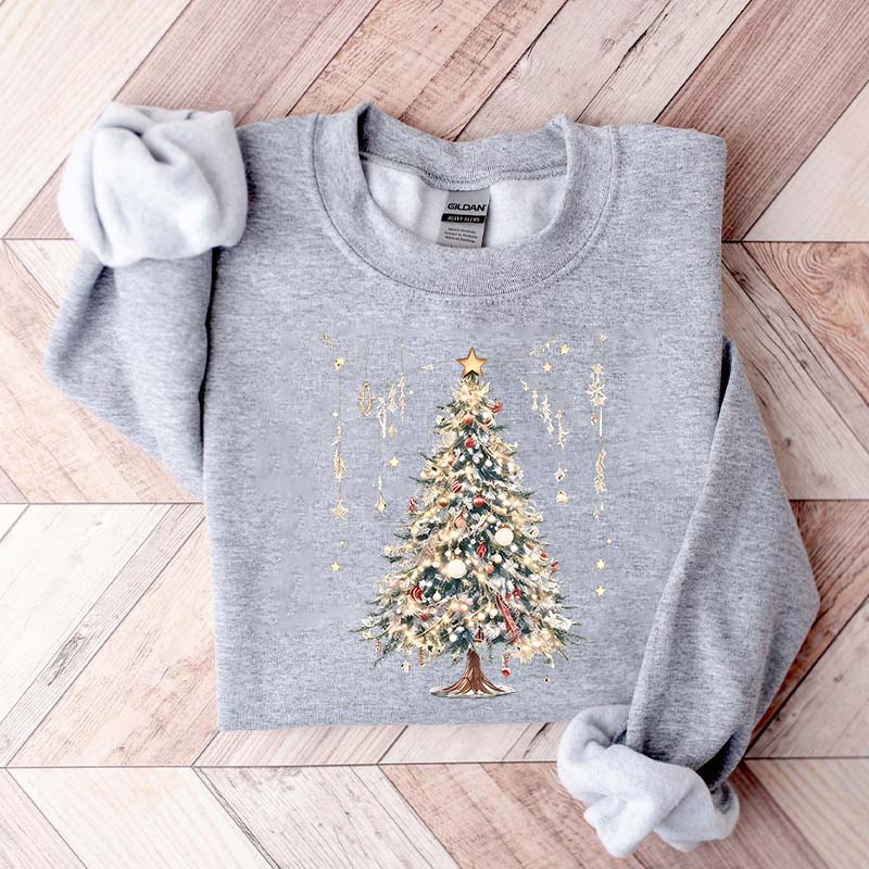 Cute Christmas Tree Vintage Sweatshirt