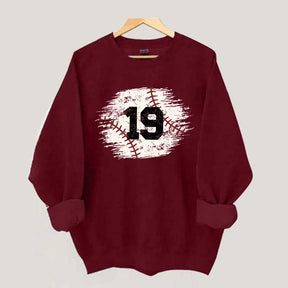 Custom Baseball Team Number Sweatshirt