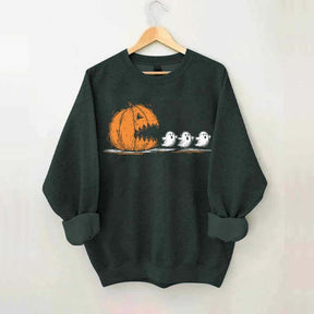 Halloween Pumpkin Eat Ghost Party Sweatshirt