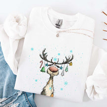 Vintage Reindeer Cute Christmas Sweatshirt