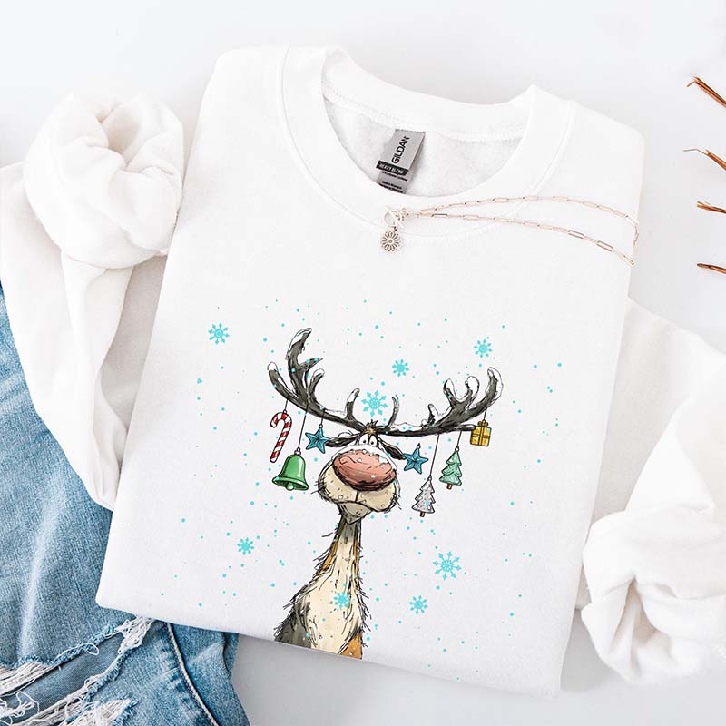 Vintage Reindeer Cute Christmas Sweatshirt
