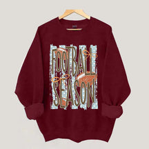 Trendy Stripes Football Mom Sweatshirt