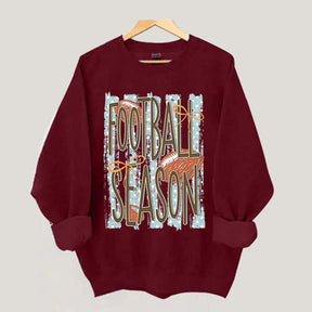 Trendy Stripes Football Mom Sweatshirt