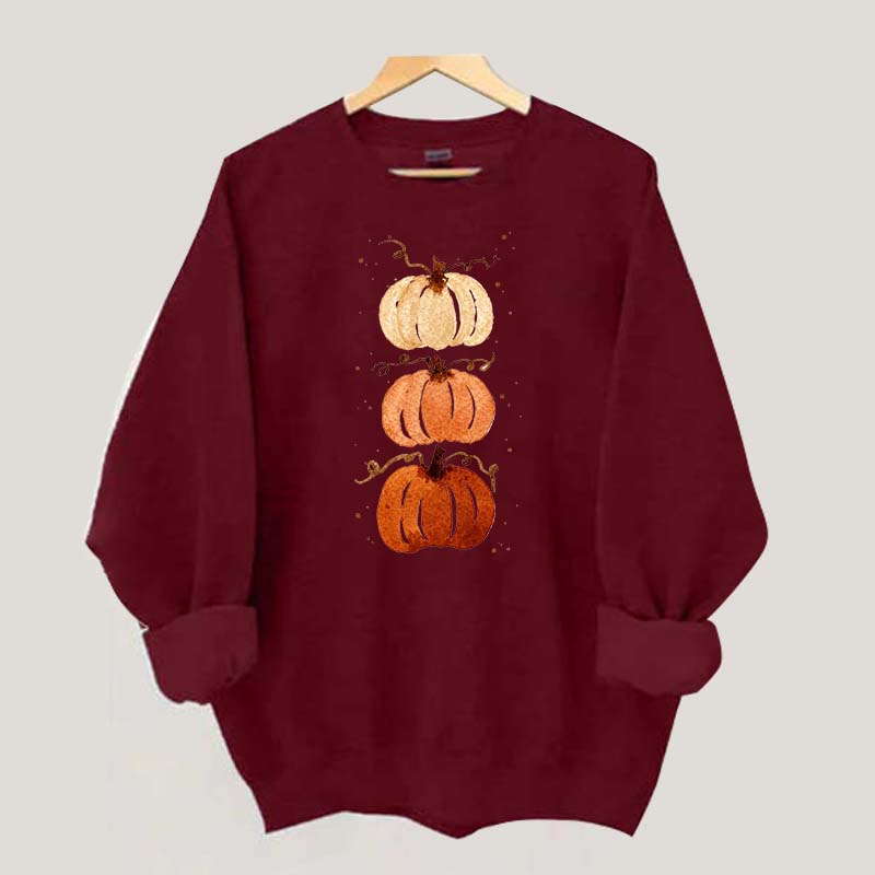 Watercolor Fall Pumpkin Harvest Sweatshirt