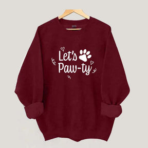 Lets Paw-Ty Dog Birthday Party Sweatshirt