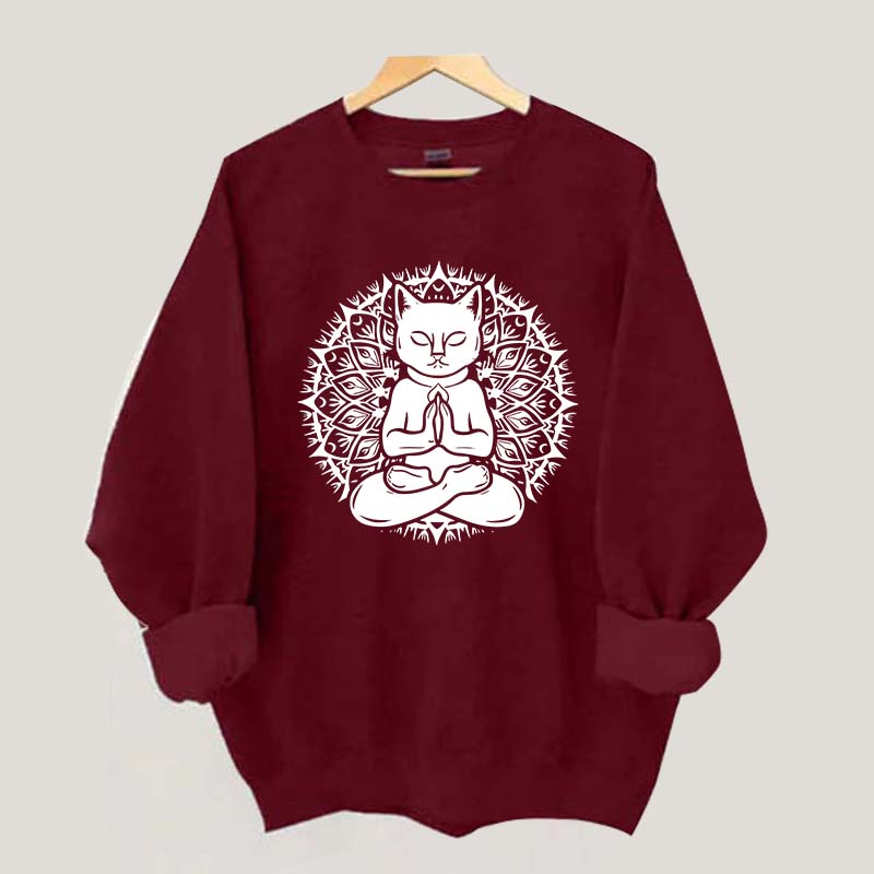 Cute Cat Yoga Namaste Sweatshirt