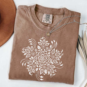 Vintage Mandala Flower T-Shirt