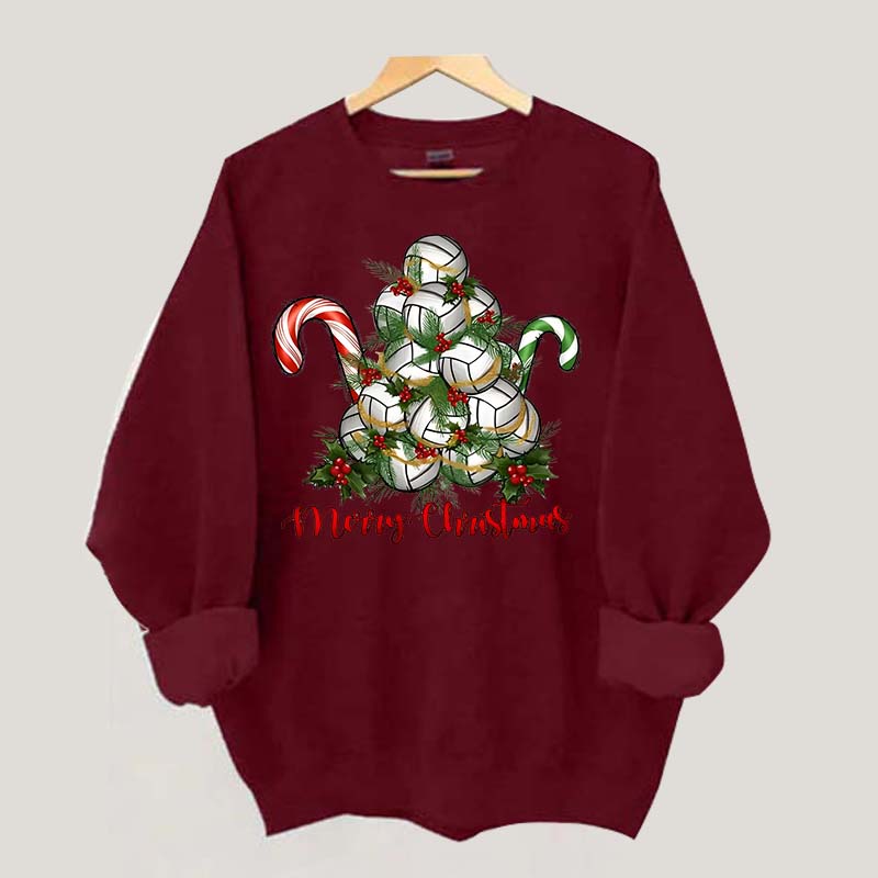 Volleyball Christmas Merry Xmas Sweatshirt