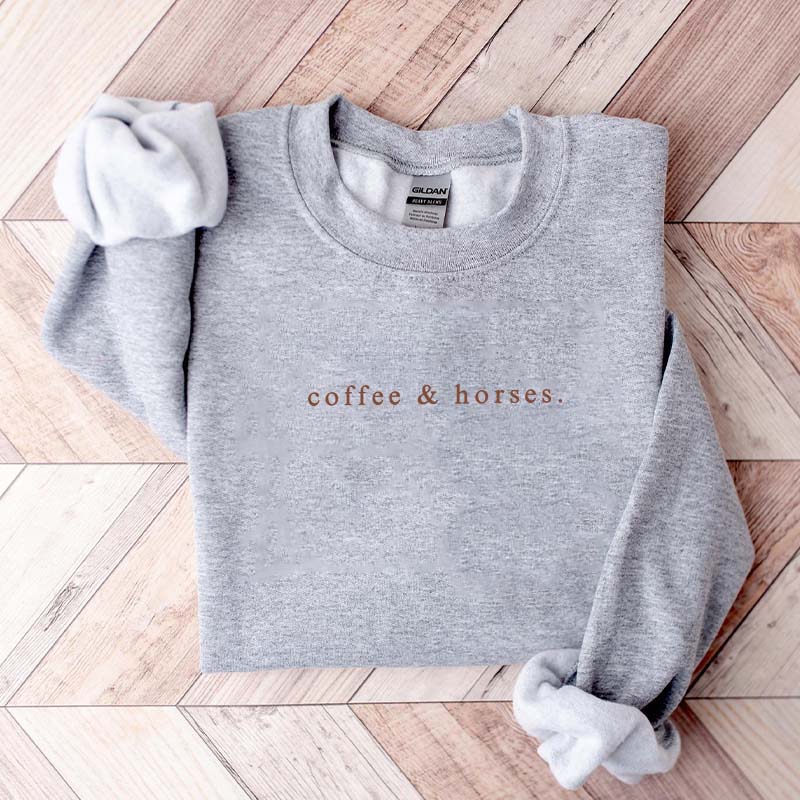 Coffee & Horses Simple Sweatshirt
