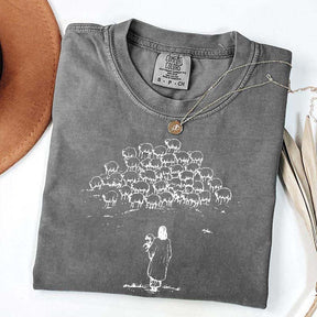 Jesus and Sheep Religious Women T-Shirt